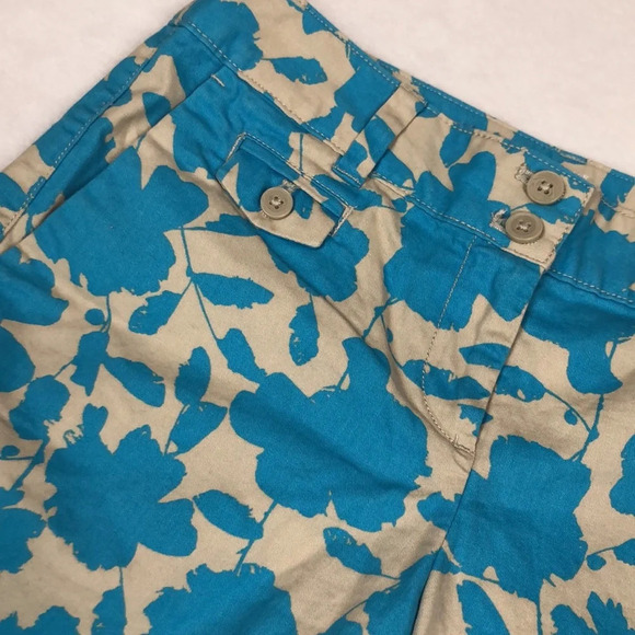 LOFT Shorts Women’s Size 0 Original Blue & Khaki Floral Print New With Tags - Picture 5 of 14